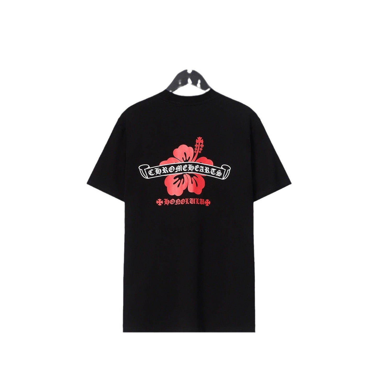 CHH Chrome Heart T Shirts CH Flower Sanskrit Casual Short Sleeve T-Shirt Loose