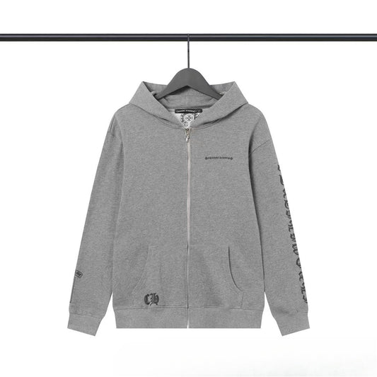 Chrome Heart Hoodie Chrome Heart Sanskrit embroidered hooded sweater sweater