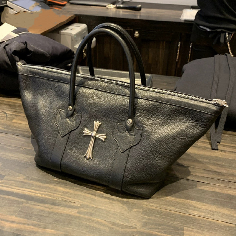 Chrome Heart Leather Bag Large Capacity Shoulder Bag