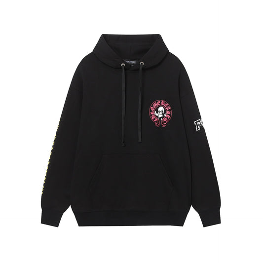Chrome Heart Hoodie Crowe CH Red Skull Horseshoe Cross Sweater