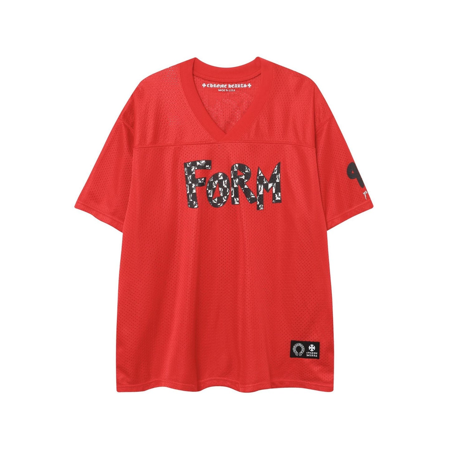 CHH Chrome Heart T Shirts Croix Cross Color Leather Printed Short Sleeve T-Shirt